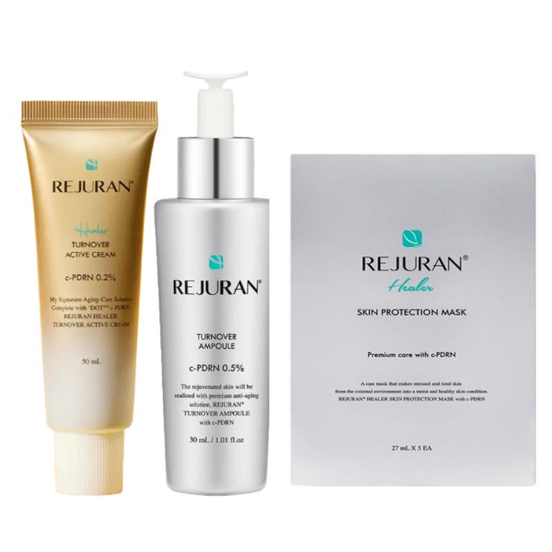 Rejuran Healer Skin Recovery Set ( Turnover Cream + Ampoule + Mask) Turnover Cream + Ampoule + Mask