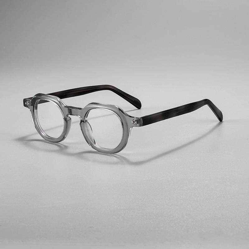 Fashion Retro Handmade Acetate Glasses Frame Women Optical Prescription Custom Eyeglass Classic Round Men Myopia Reading Eyewear