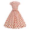 2026 Vintage Polka Dot Big Lapel French Retro Hepburn Dress