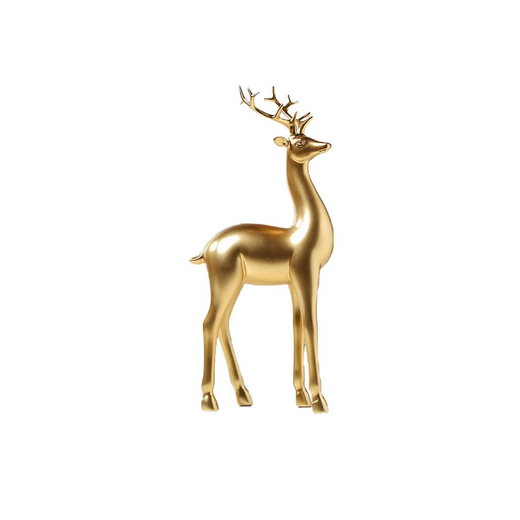 Golden Deer Wine Rack, European Resin, Handicraft Home Wine Cabinet, Animal Decorative Ornaments.