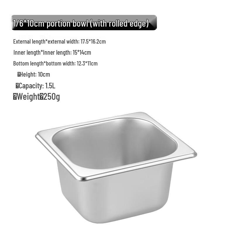 304 Stainless Steel Rectangular Food Pan with Lid