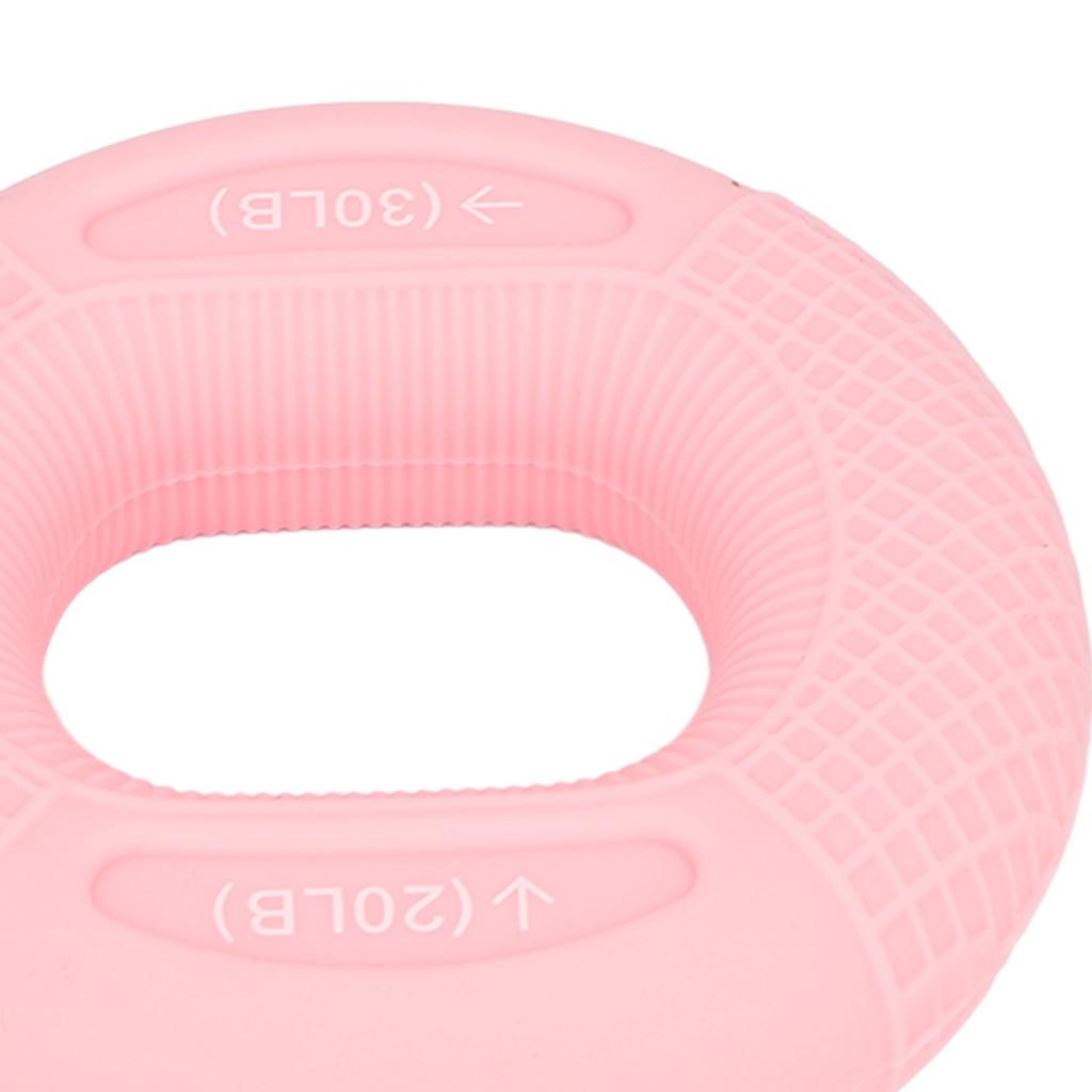 20?30lb Grip Circle Pink Stress Releasing Silicone Hand Grip Strengthener Ring for Finger