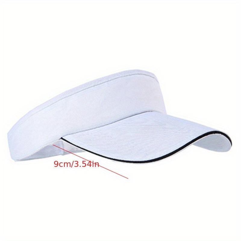 

Дышащая кепка-козырек для занятий спортом на открытом воздухе - Длинный козырек, Перфорированный верх, Хлопок, Варианты черного и желтого цветов, Идеально подходит для хвостиков и защиты от солнца белый