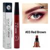 4 Point Eyebrow Pencil Waterproof Liquid Eyebrow Pen Makeup Long Lasting Cosmetic Microblade Brow Pencil