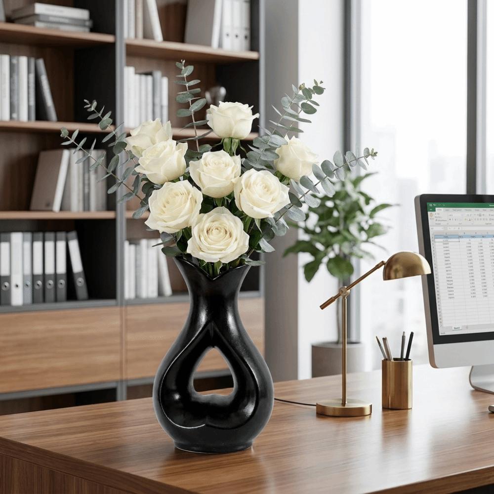 Handmade Decorative Vase Irregular Shape Table Vase Simple Flower Arrangement Ornament  Office