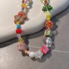 Christmas Cartoon Gingerbread Man Phone Chain CCD Lanyard Pendant Cute Beaded DIY Camera Chain Pendant