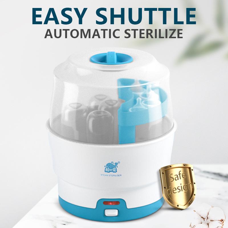 Whale Love Baby Bottle & Nipple Sterilizer - Anti-Dry Burn Steam, PP Material