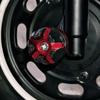 2 Stück Motorrad Aluminiumlegierung Gabel-Sturzbecher Stoßdämpfer-Schutz Gabel-Schleifer Anti-Kratz-Sturzschutz Universal