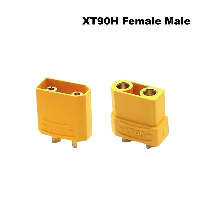XT90H Male Female Connector High Conductivity With Insulated Cover Welding Terminal 1/3 Sets for E-Bike Power System Modification