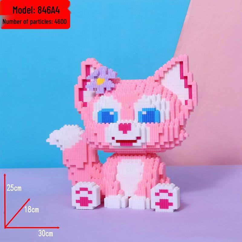 Girls' Compatible Lego: Violent Bear Building Block Series - Educational Micro-Block Interlocking Toys & Gifts