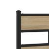 Metal Bed Frame without Mattress Sonoma Oak Finish 200 x 200 cm