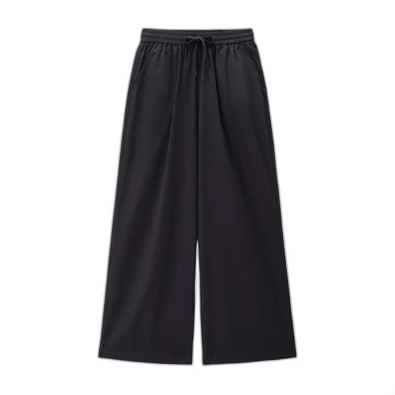 Giordano Women s Pleated Drawstring Cotton Cropped Casual Pants XL
