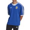 Adidas Argentina Team Logo Embroidered Striped Short Sleeve Soccer Jersey Men Tops Blue HG4239