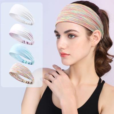 Non Slip Wide Hair Bands Stretchy Sweatband New Sports Headbands  Yoga