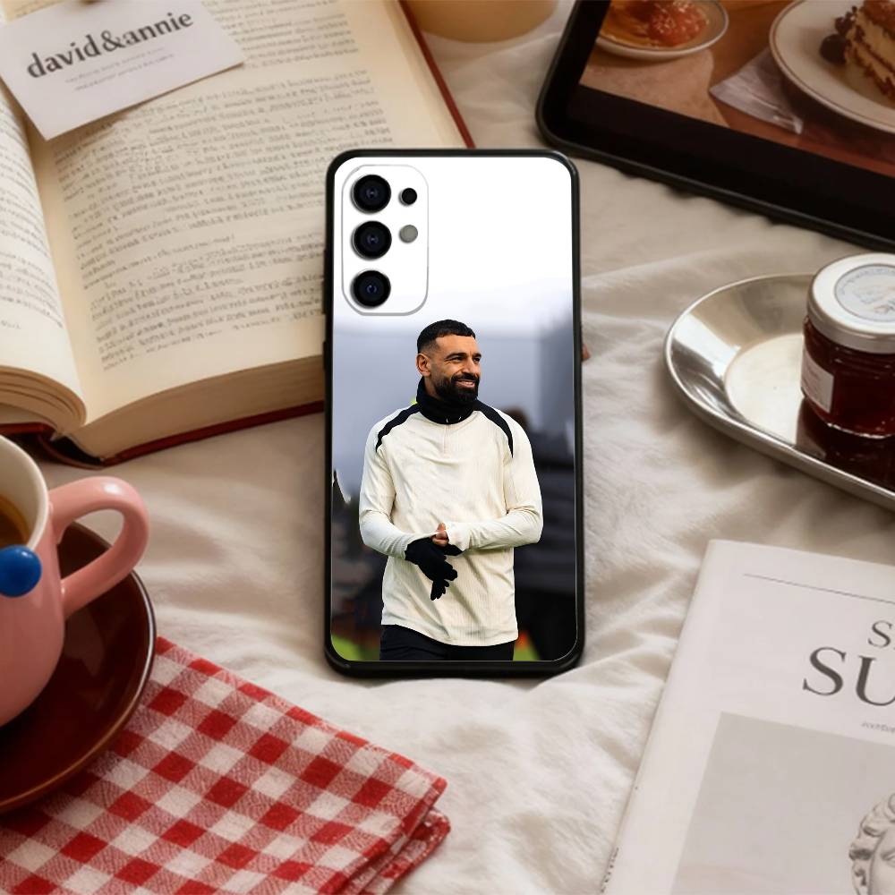 כיסוי טלפון לכדורגל M-Mohamed S-Salah 10 עבור Samsung S 25,24,23,22,30,21,10,9,Ultra,Plus,Lite,FE,4,5 G כיסוי שחור רך