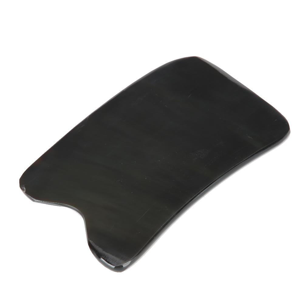 Black Ox Horn Scraping Board Body Acupuncture Therapy Muscle Pain Relief Gua Sha Tool