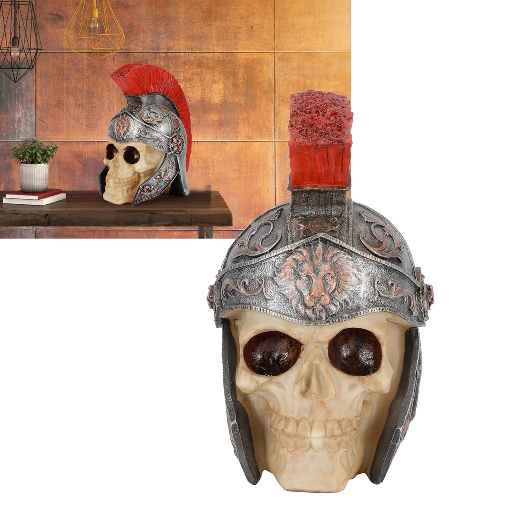 Harts Soldat Dödskalle Modellering Staty Skelett Skulptur Hem Skrivbordsdekoration Prydnad Gåva