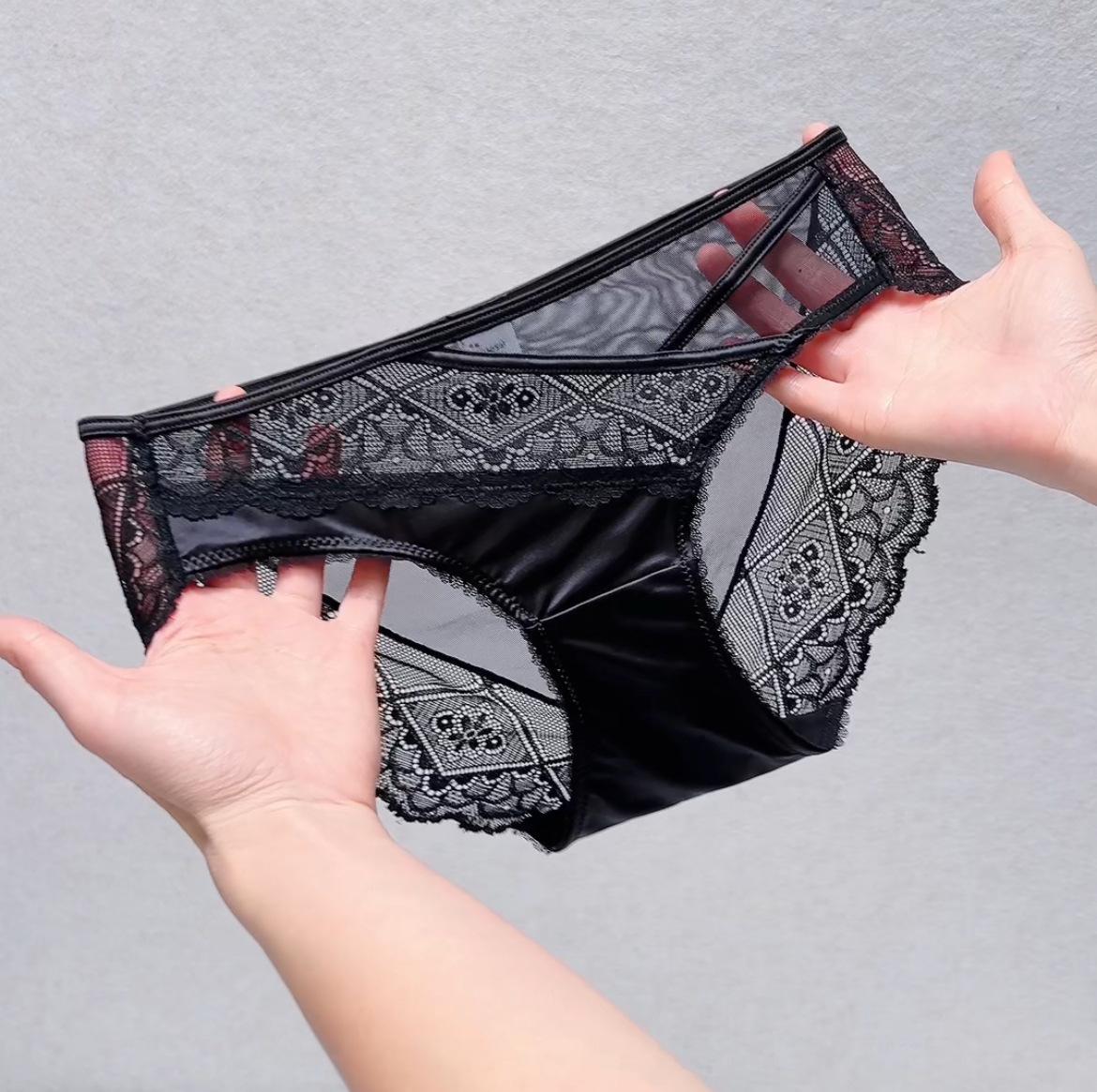 

Женские кружевные трусы Средняя посадка Треугольные трусики Эластичный пояс Сексуальные Удобные Сексуальное Бикини Нижнее белье Дерзкое Нижнее белье Трусики Хипстеры Кружевной кант Трусики M