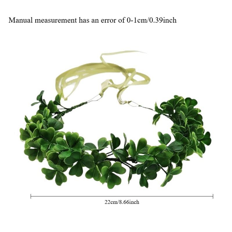 Clover Wreath Headwear, Decoration, Performance, Shooting Forest Green Plants, Lucky Grass, Photography Hair Accessories Props