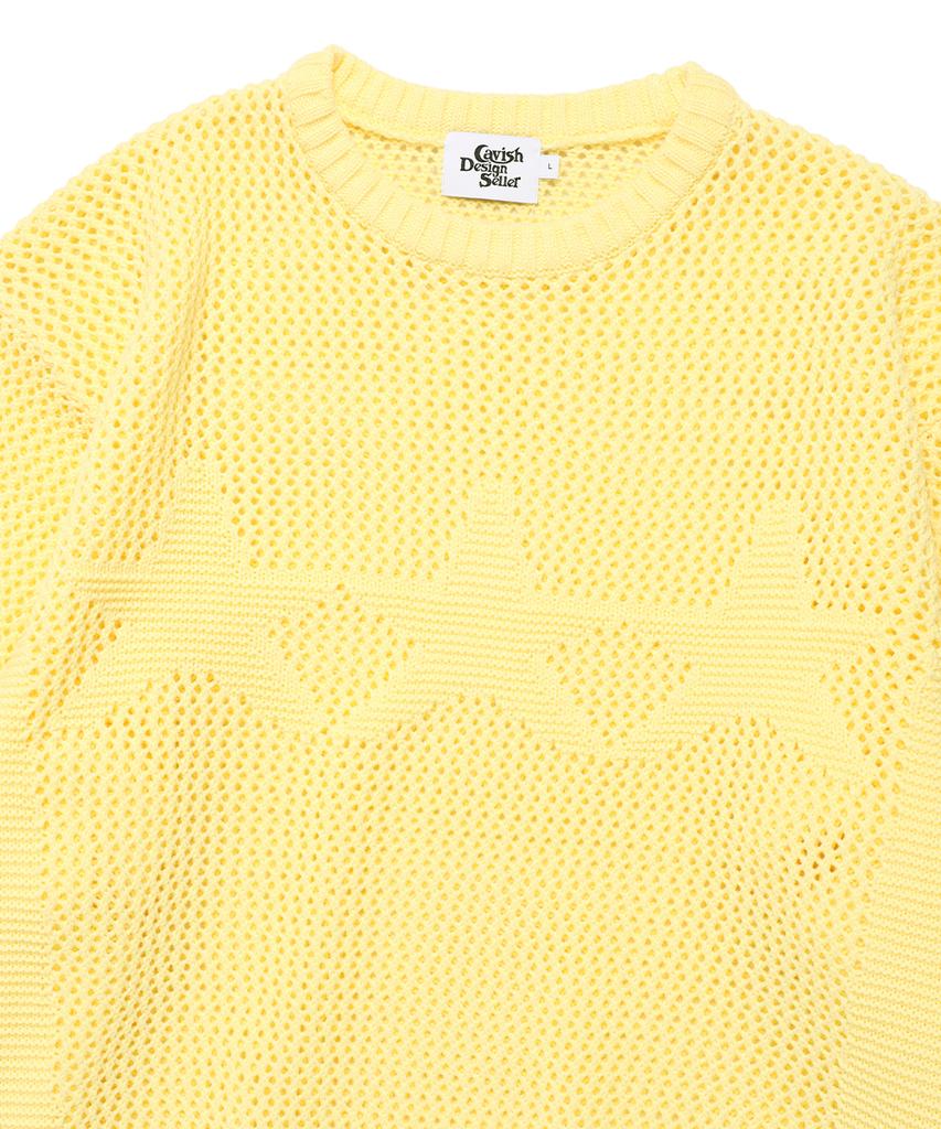 CAVISH Mesh Star Knit Sweater Yellow(Cv2Fsuk601A)