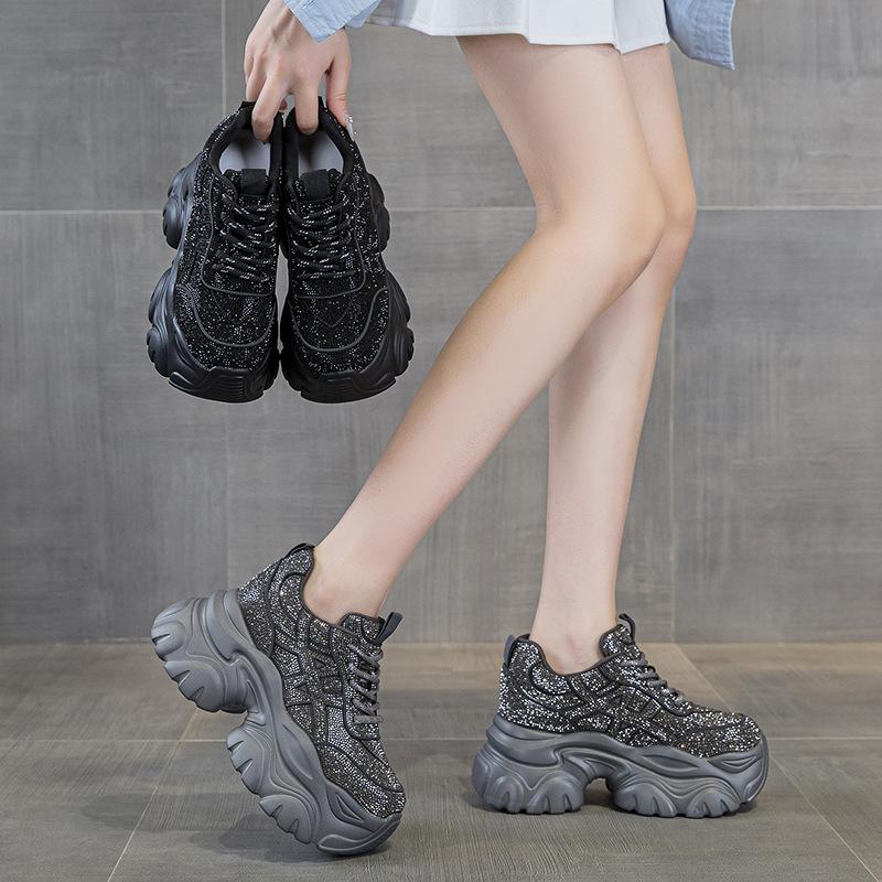 Inner height increase dad shoes women's 2026 autumn new 9CM platform women's shoes gypsy versatile casual shoes