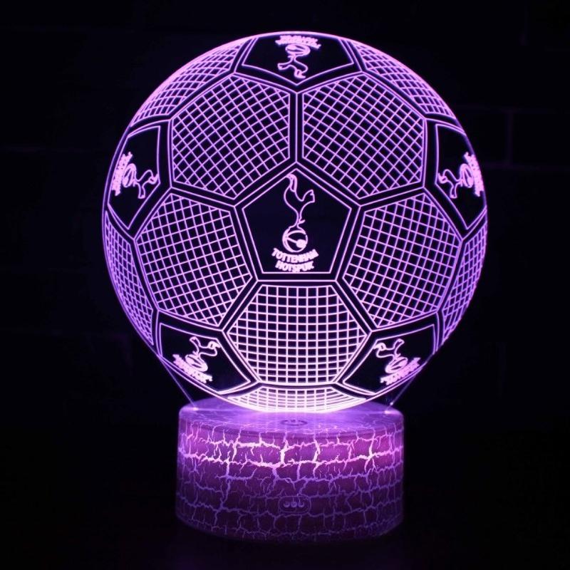 Five Major Leagues Football Club Team Standard 3D Night Light LED Colorful Touch Remote Control Night Light