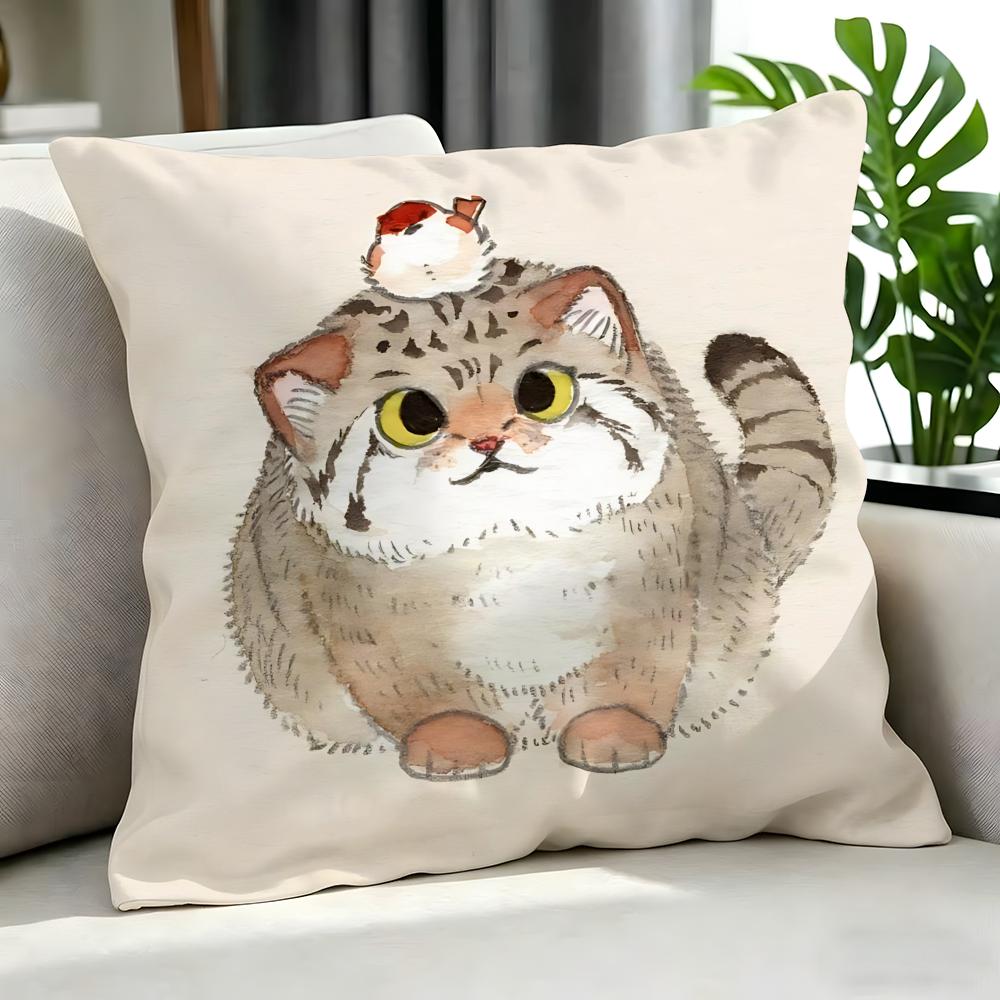 Animal PPallass cat Cushion Cover Cushion Cover Set Pcs x x x Pillowcase Decorative Sofa Home Decor