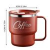 304 Stainless Steel Coffee Mug with Lid Double-Wall Travel Cup Spill-Proof & Leakproof Elegant Coffee Cup