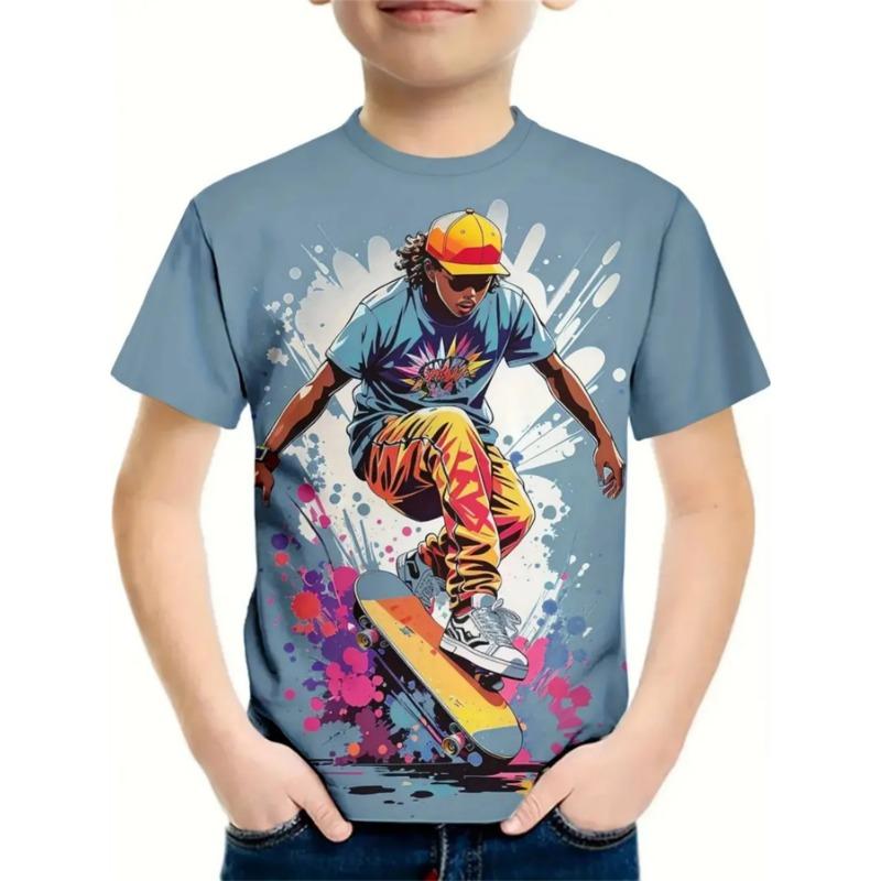 2025 Children's Clothing Car 3D Printed Boy's T-Shirt Graphic T Shirts Short Sleeve Girls Clothes Casual Round Neck Children Top