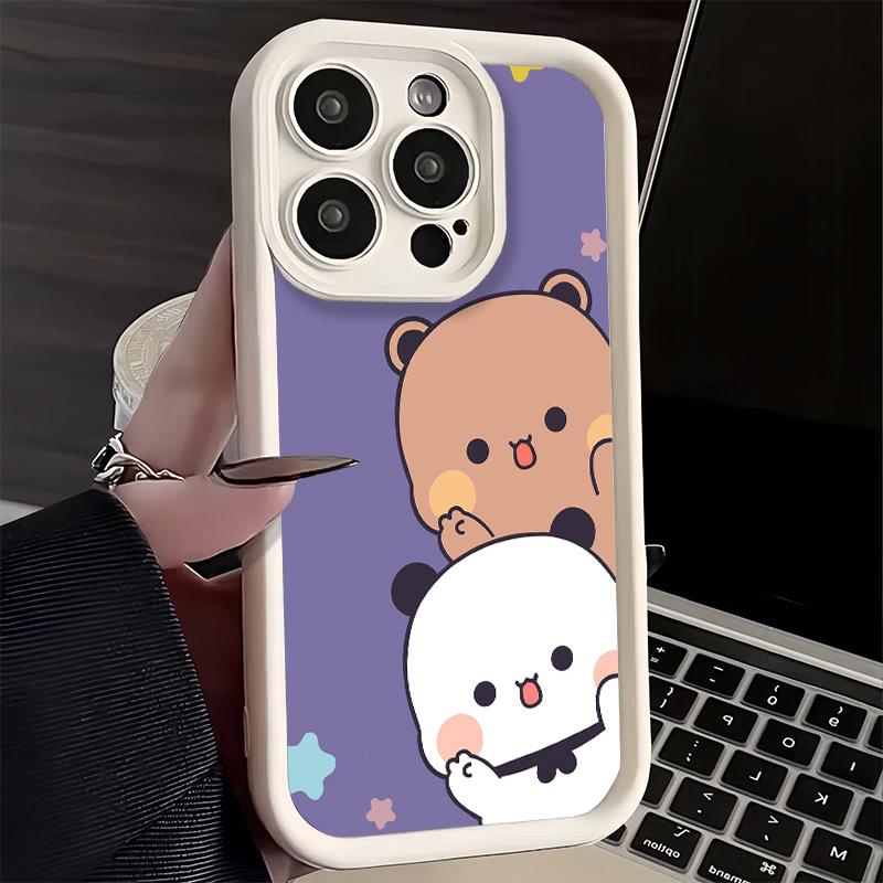 Phone Case for iPhone 17 Air 16E 15 16 Pro Max Bubu Dudu Cartoon Cute Cover 14 Plus 13 12 Mini Soft Shell Silicone Fundas