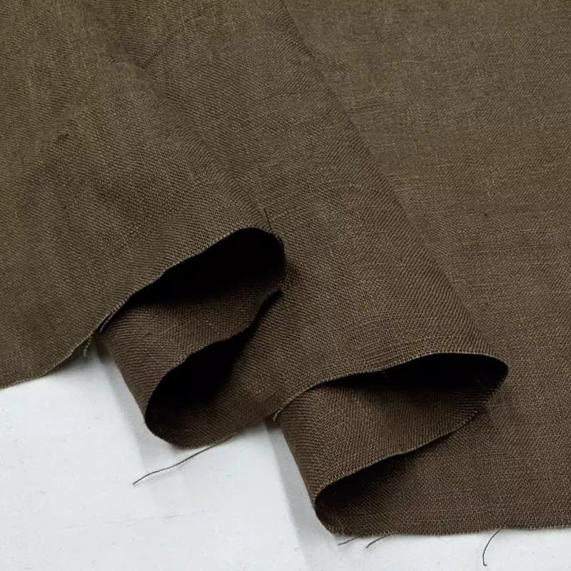 Tissu Pur Lin Lin Lavé Confortable Respirant Tissu Printemps Été DIY Robe Pantalon Large Veste Légère Vêtement