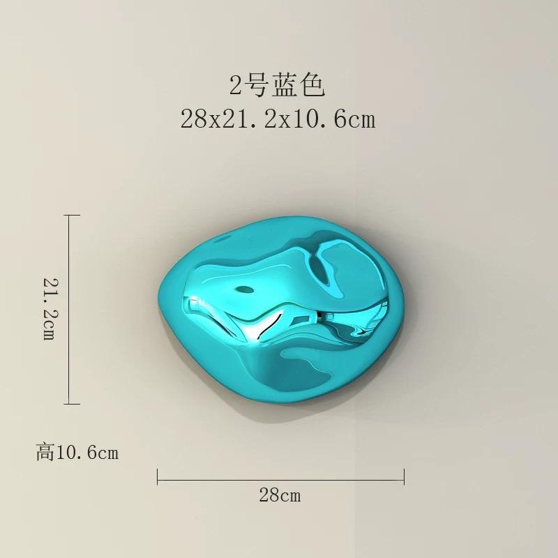 Background Wall Hanging Silver Stone Abstract Three-dimensional Handicraft Pendant Living Room Wall Decoration Accessories