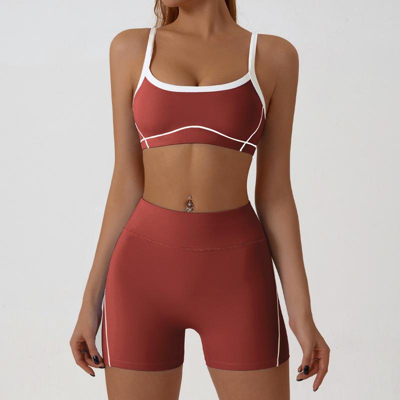 JYL Sleeveless Hollow Back Yoga Shorts Jumpsuit Fitness Bodysuit