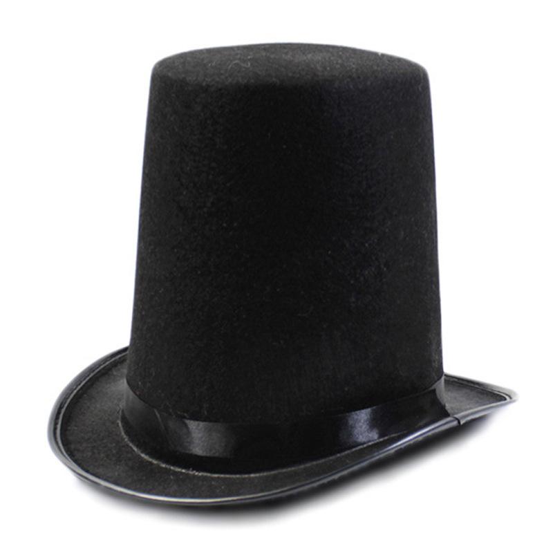 High hat retro British gentleman jazz hat magician hat show sequined hat rain high hat non-woven