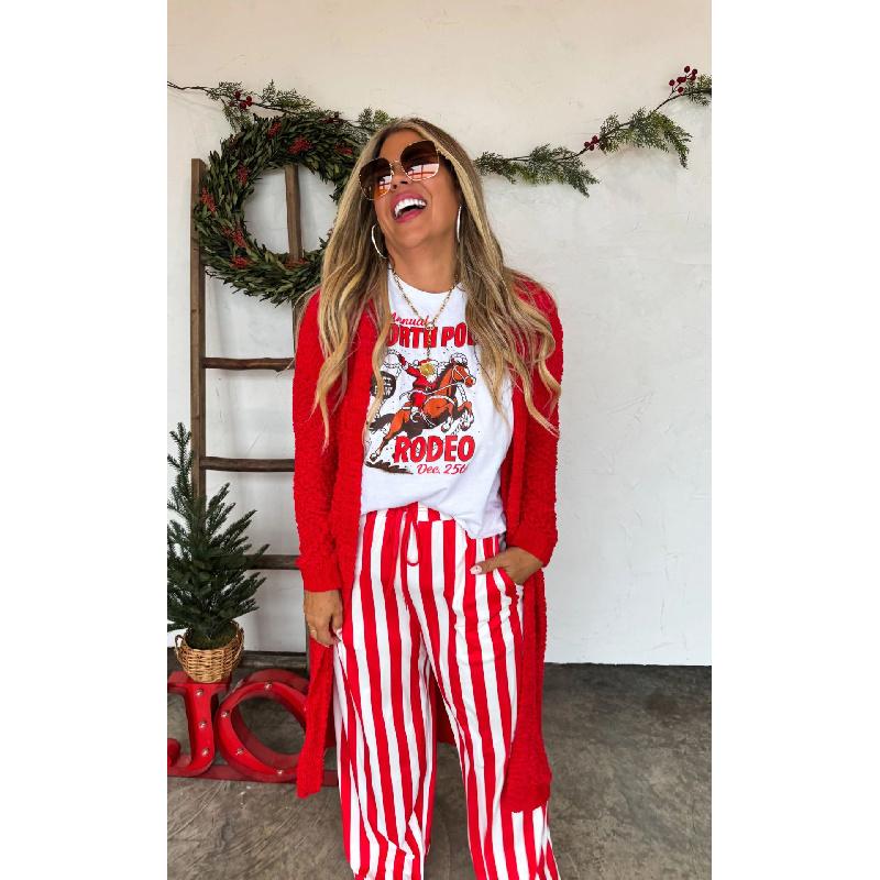2026 New Women's Loose Casual Striped Printed Long Straight Pants