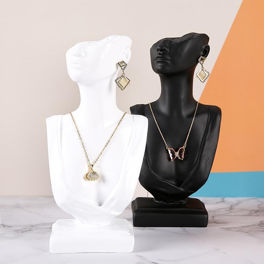 Elegant Neck Model Display Stand Necklace Display Stand Earrings Display Stand Jewelry Model Stand for Necklace Earrings