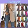 Stylish Women's Blazer Slim Fit Work Ol Jacket Long Sleeve Plus Size Coat For Office Wear