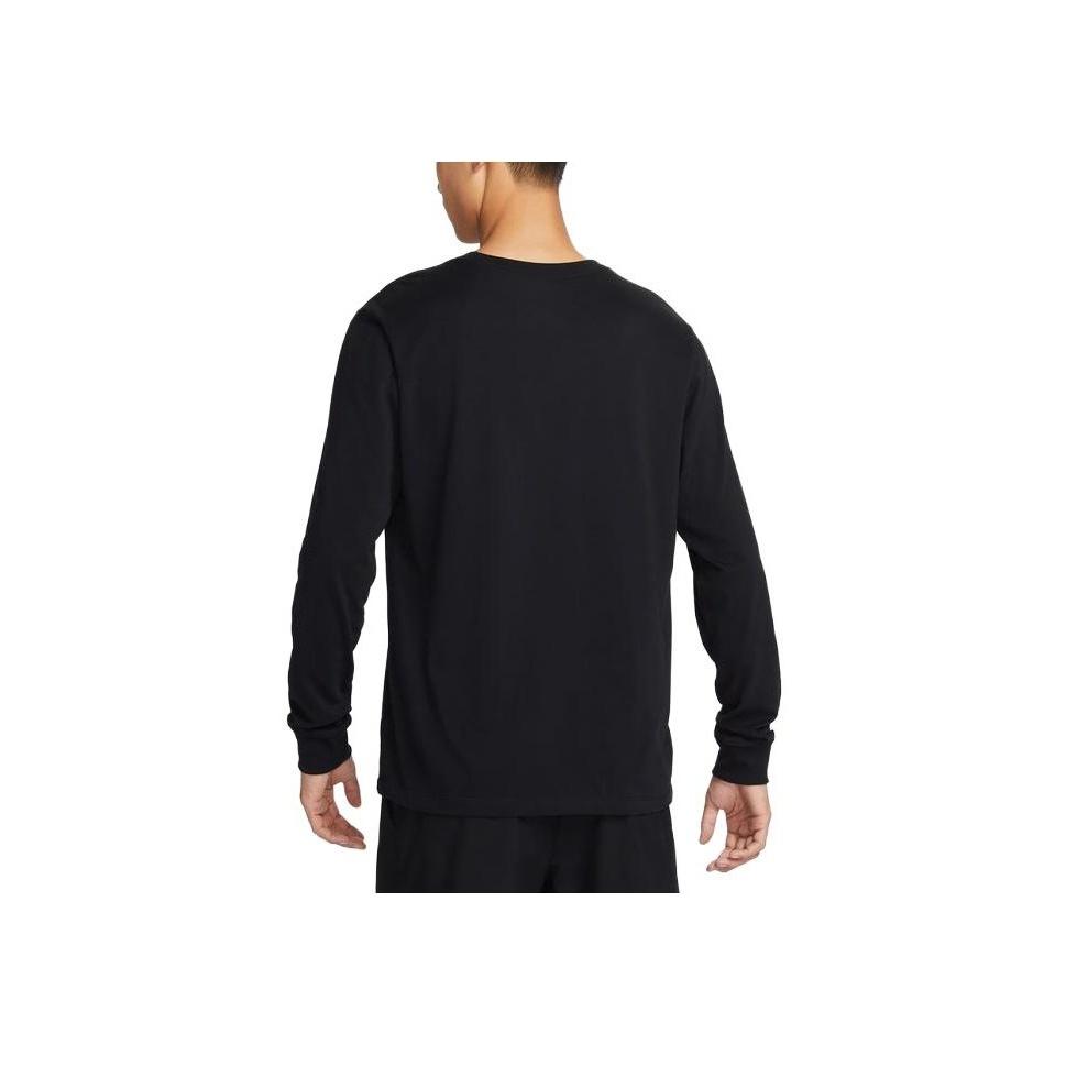 Nike Solid Color Quick-Dry Casual Long Sleeve T-Shirt Men tops Black BV7970-010