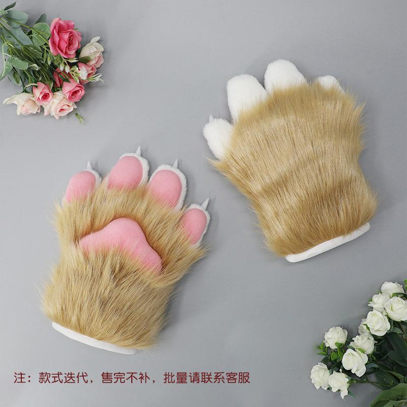 A piece of hair handmade role-playing clothing accessories fursuit animal clothing accessories plush nails animal claws gloves