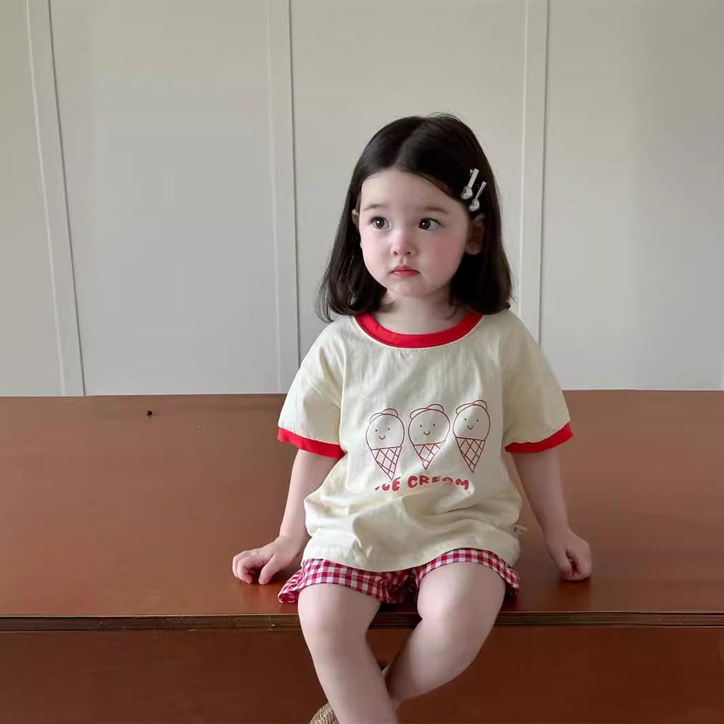 

Adorable Summer Outfit For Toddler Boys And Girls Soft Cotton Two Piece Set 66cm красный