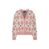 MLB New York Yankees Diamant Logo Gestickter Strickpullover Damenpullover Rosa 3FKCM0134-50PKD