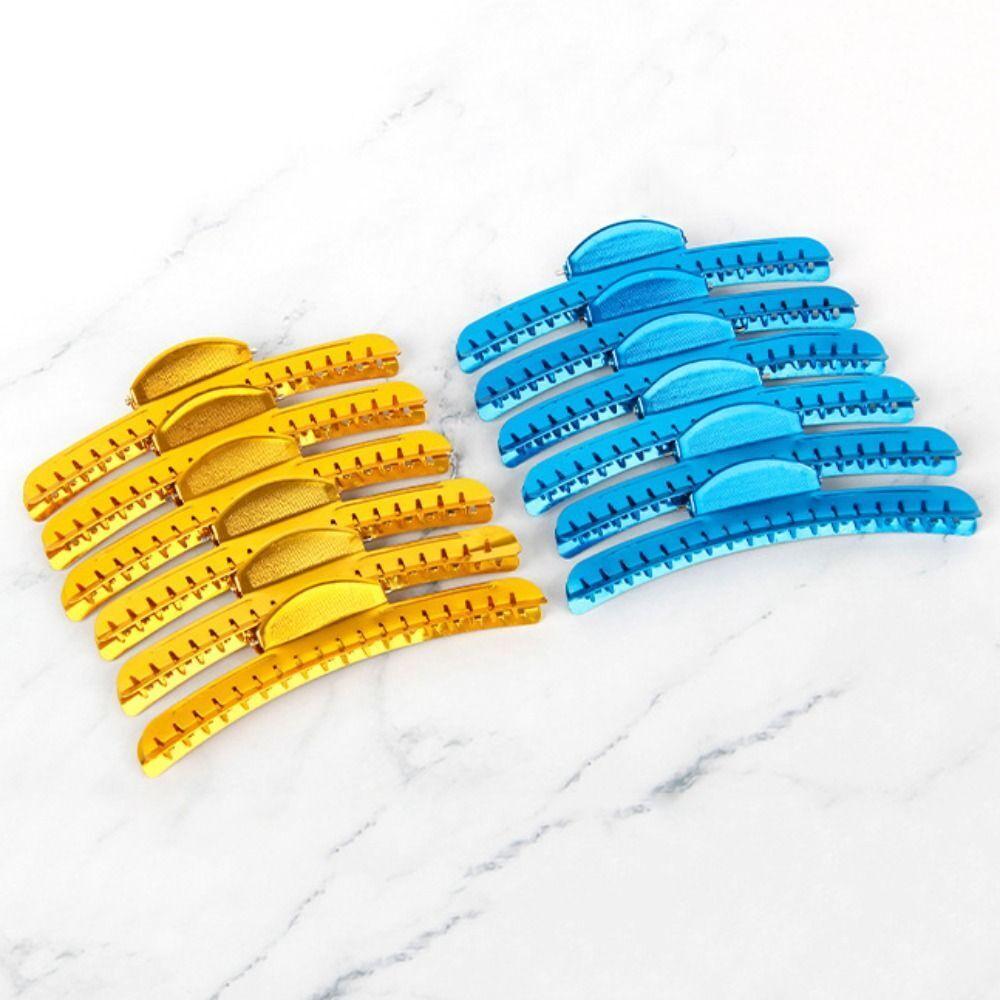 6pcs Hair Clips Clamps Aluminum Tip Finger Hairclips