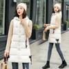 Cotton Vest Women's Mid-length Autumn and Winter Fashion Hooded Slim Plus Size Cotton Vest