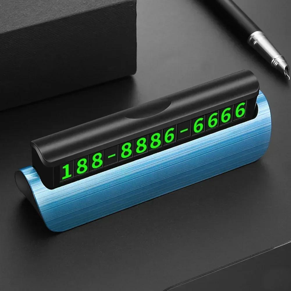 New Hidden Luminous Car Phone Number Plate Car Sticker Night Light Phone Number In The For Car Styling Temporary Parking Card