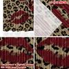 Set Of 2 Modern Leopard Lips Curtains Digital Printing Bold Animal Print Red Yellow Brown Background Living Room Curtain Polyester Ideal For Area