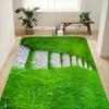 3D Grass Pathway Rug: Bring Nature Indoors with Realistic Lawn Mat - Ideal for Modern Living Spaces | Eco-Friendly Flooring