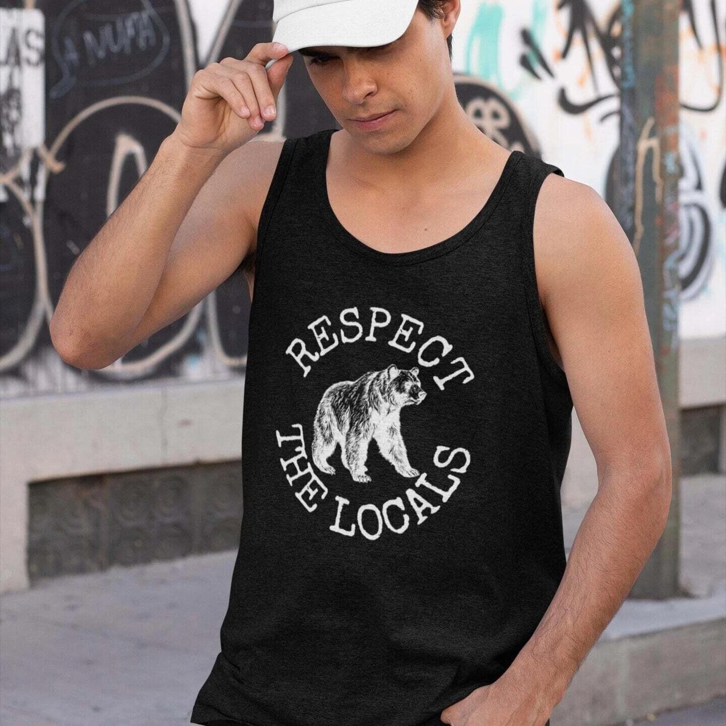 Respect The locals Bear Tank Top XL