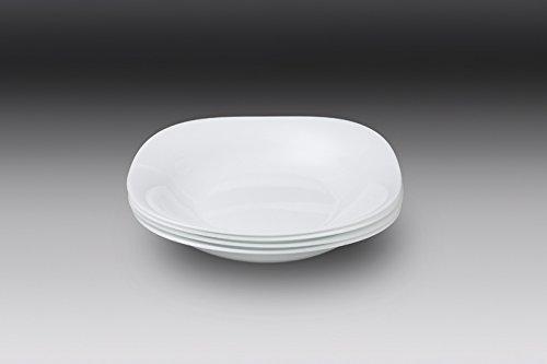 Bormioli Rocco Parma Sturdy White Deep Plates, Set of 4