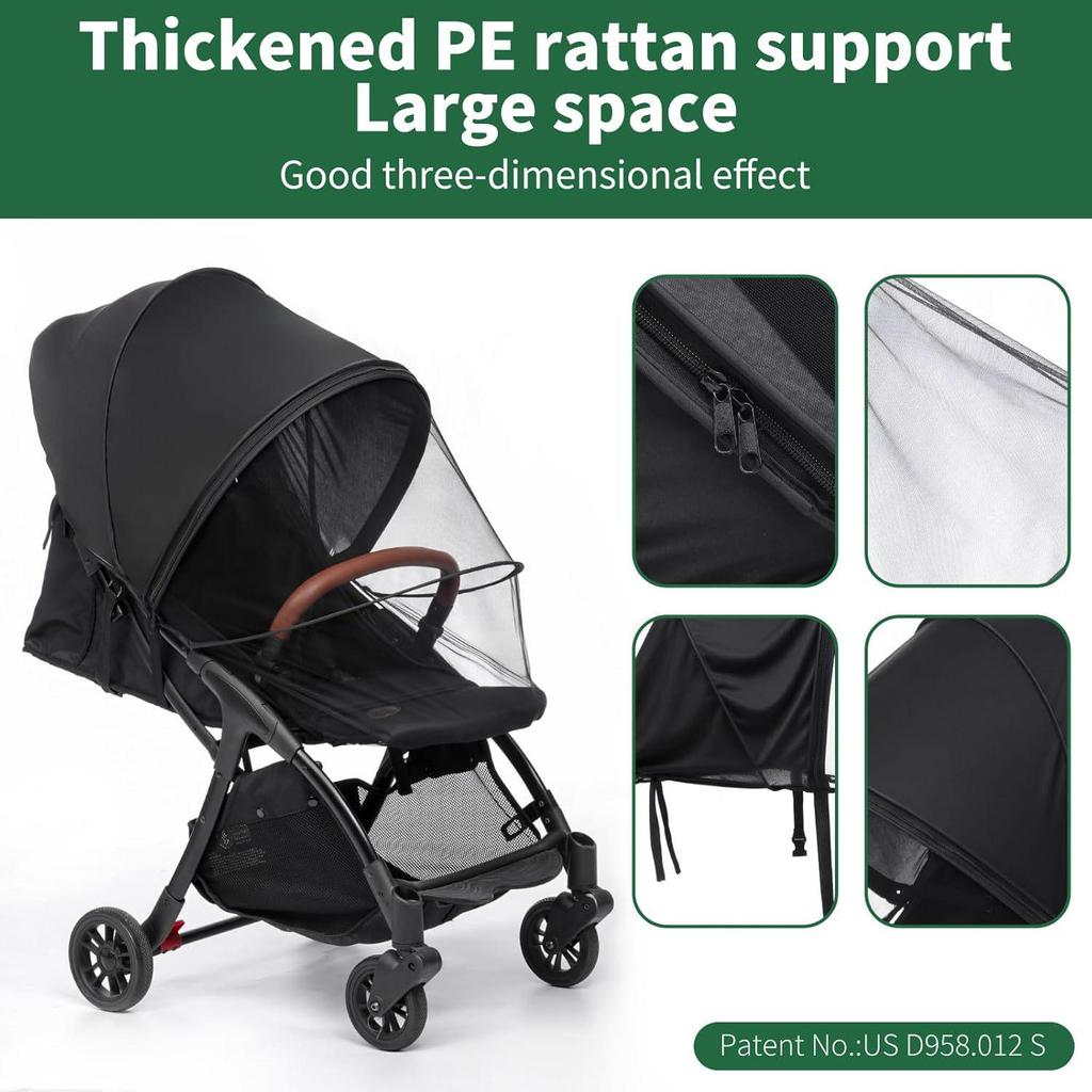 Universal Full-Cover Baby Stroller Mosquito Net with UV Protection