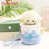 Cup Cartoon Cute Design Sheep Plush Toy Doll Children Crossbody Bag For Gift